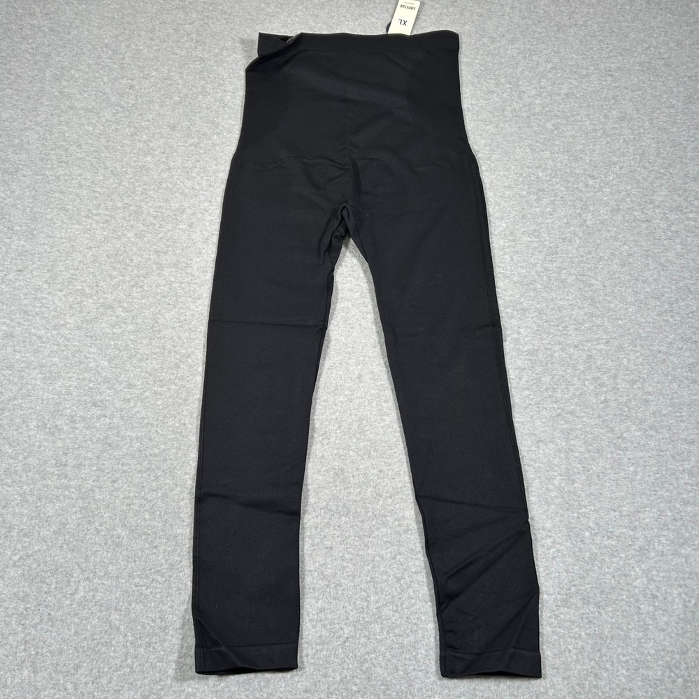 Empetua High Waisted Shaping Leggings Womens XL‎ Black Tummy Control NEW